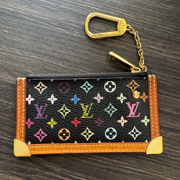 Louis Vuitton Accessories - Louis Vuitton Black Multicolor Monogram Key Pouch